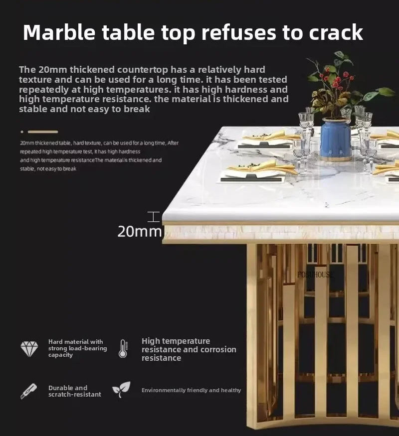 VELORIA™Italian White Marble Dining Set by PurelyhomeDeco