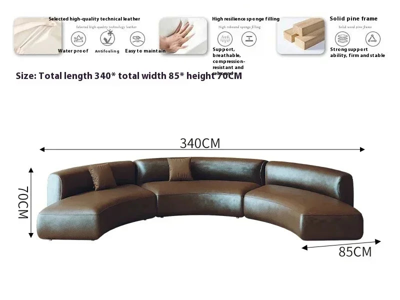 ArcForma™ Semi-Circular U-Shape Designer Sofa – Modern Sculptural Wood Lounge Daybed for Living Room & Bedroom by PurelyhomeDeco