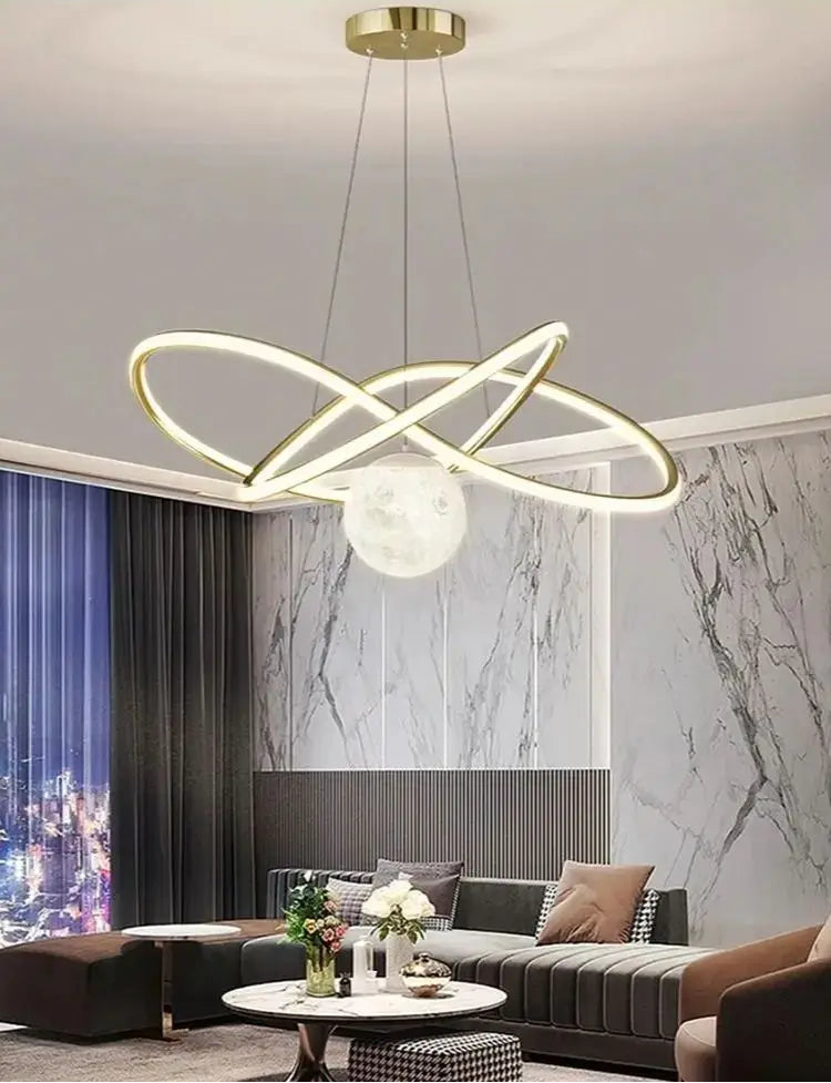 Luna Lux – Moon Shaped Designer Pendant Lamp by PurelyhomeDeco