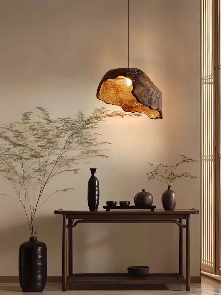 Lotus Zen™ Wabi-Sabi Pendant Lamp – Japanese Retro Hanging Light for Guesthouse & Zen Interior Decor by PurelyhomeDeco