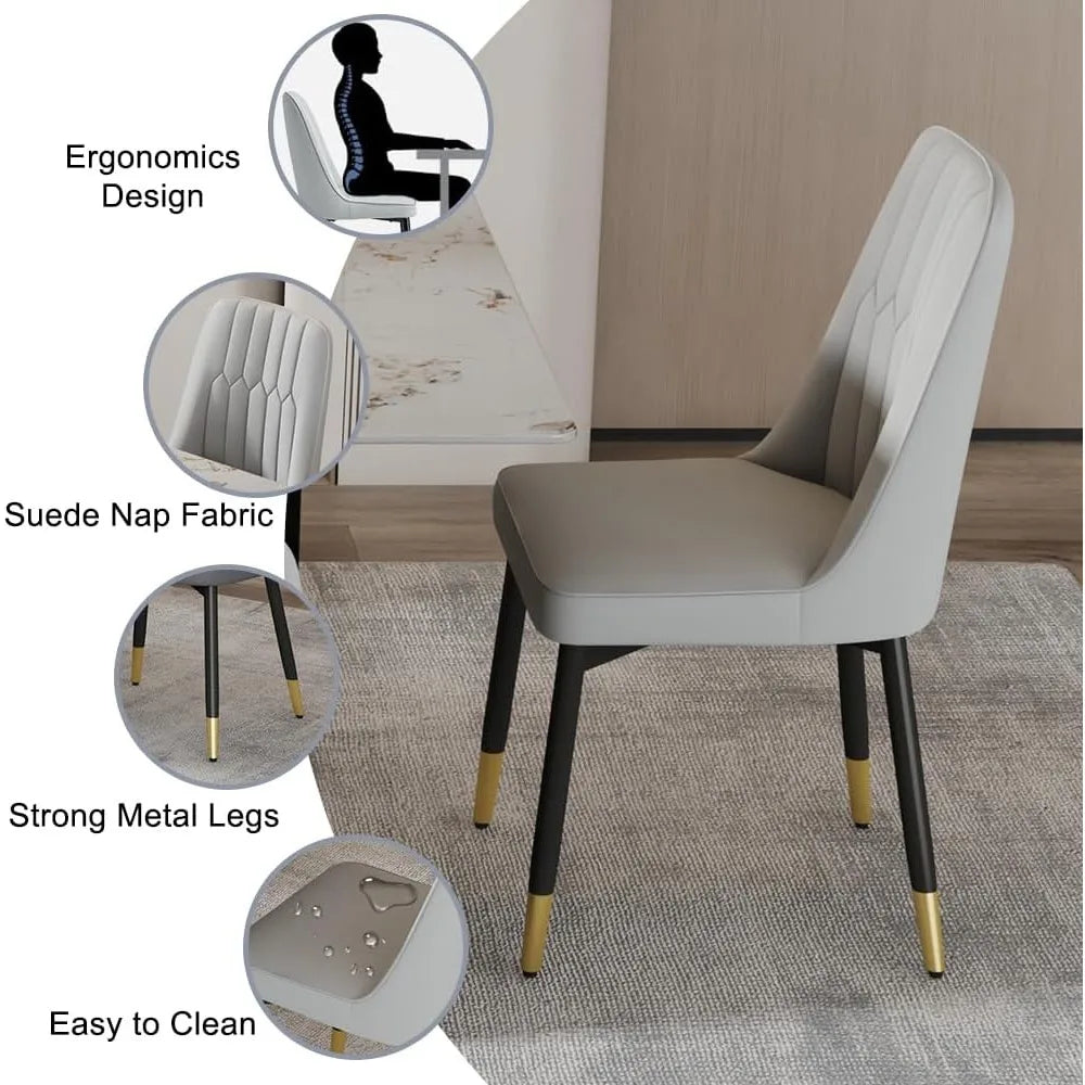 SORA™Modern Faux Marble Dining Set (Table + 7 Chairs) by PurelyhomeDeco