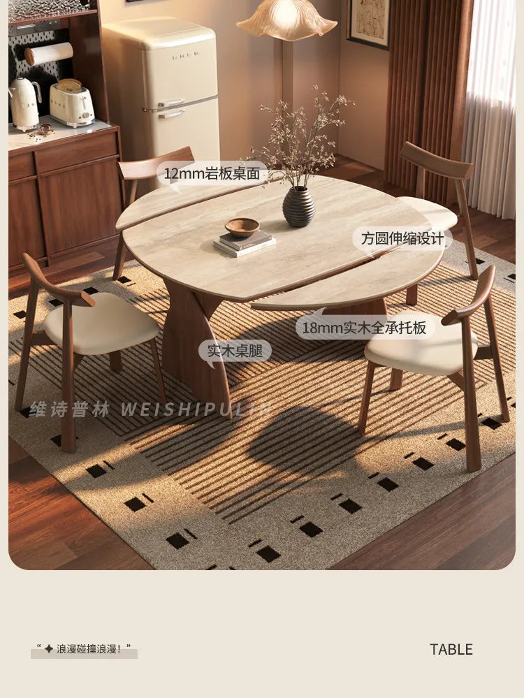 Modern Wood Design Dining Table 6 Person Luxury Extendable Round Dining Table Restaurant Nordic Mesas De Comedor Furniture Home by PurelyhomeDeco