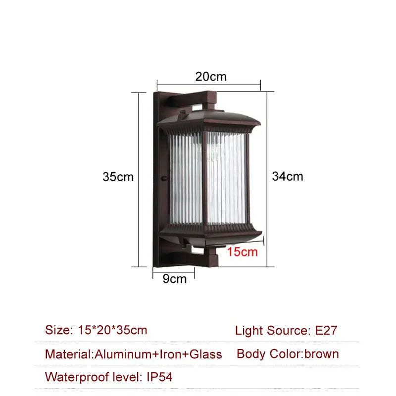 Aegis Outdoor Wall Lamp by PurelyhomeDeco