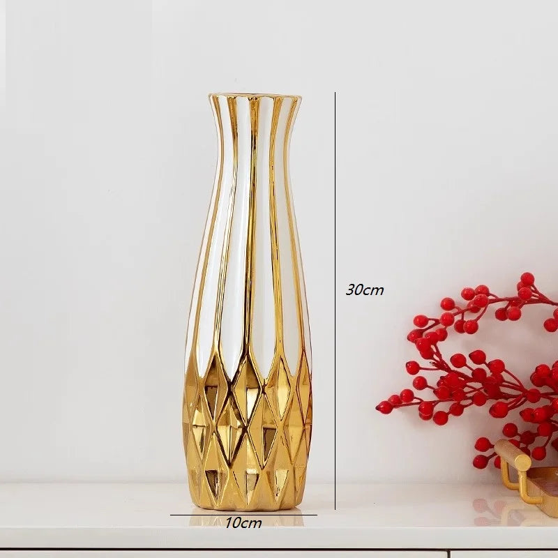 Château Luxe Gold Vase by PurelyhomeDeco