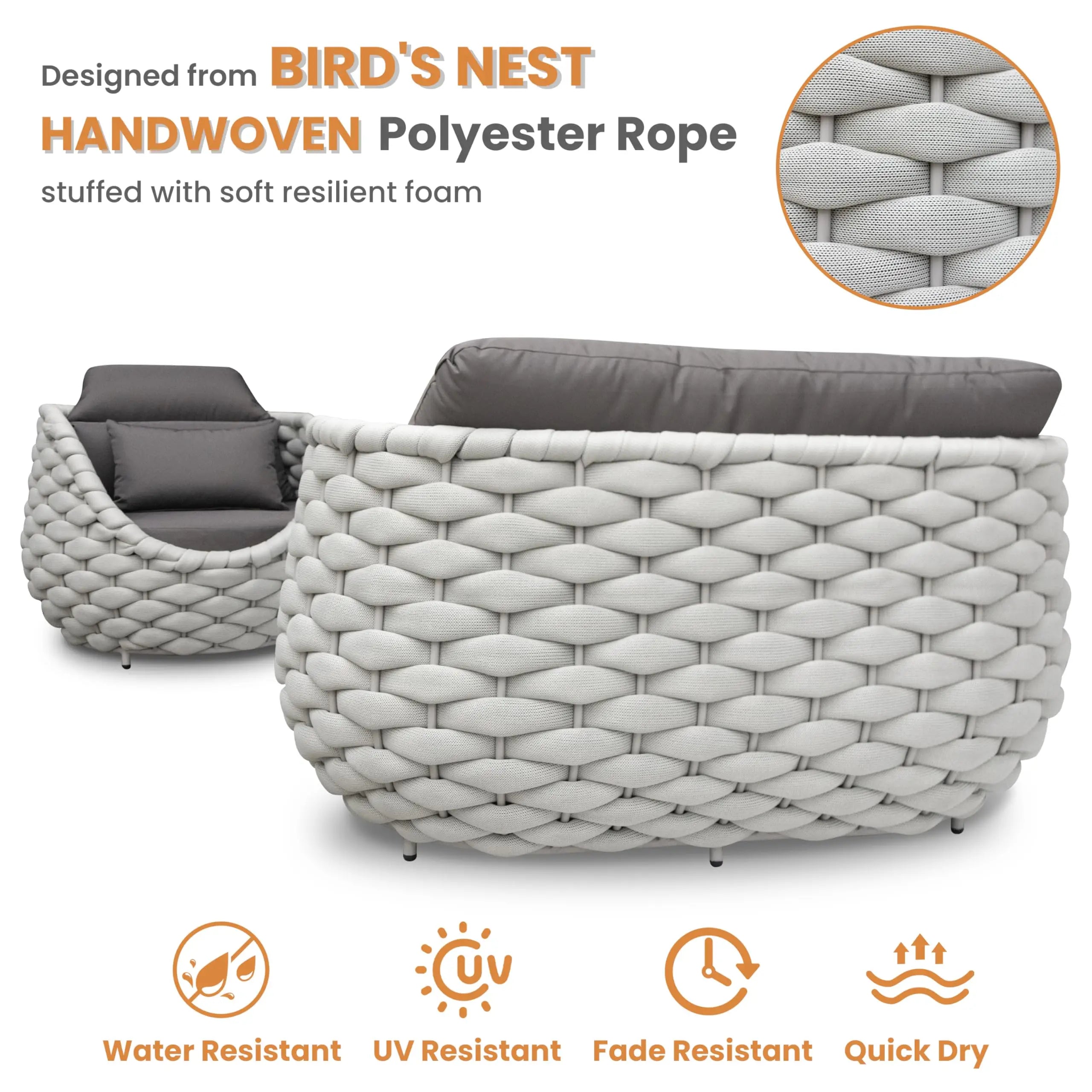 BistroLuxe™ — Luxury All-Weather Rattan Bistro Set for Elegant Outdoor Living by PurelyhomeDeco