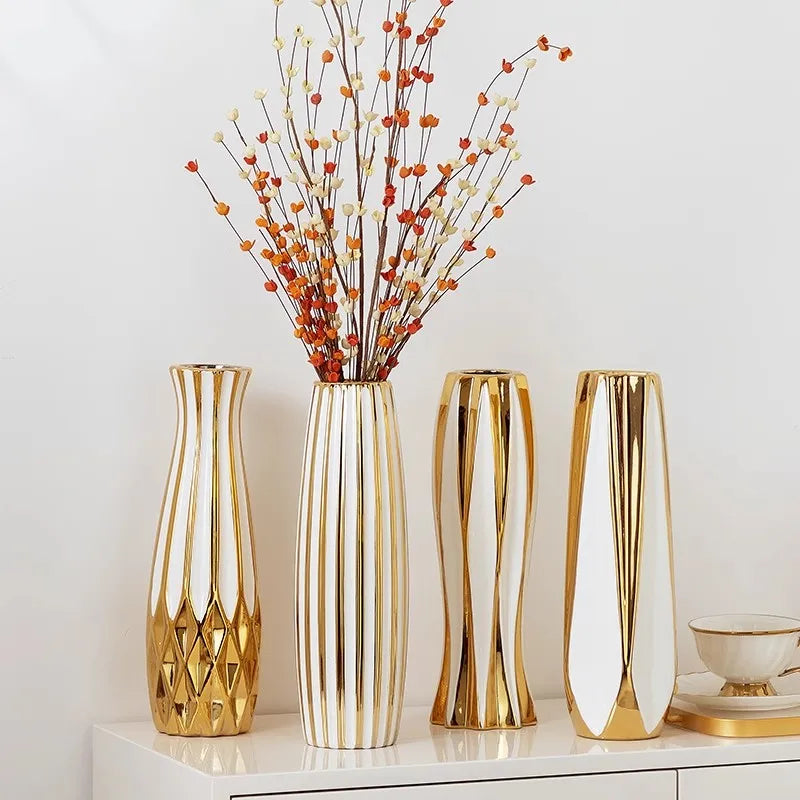 Château Luxe Gold Vase by PurelyhomeDeco