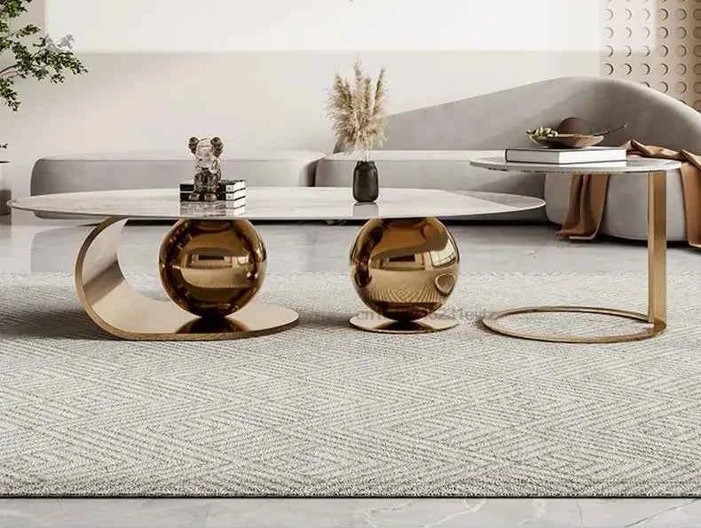 Alba Scultura™ – Designer Irregular White Marble Coffee Table by PurelyhomeDeco