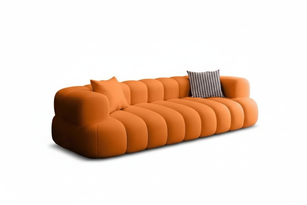 ARCELIA BLANC™ Velvet Cloud Couch | Deep Seat Designer Sofa by PurelyhomeDeco
