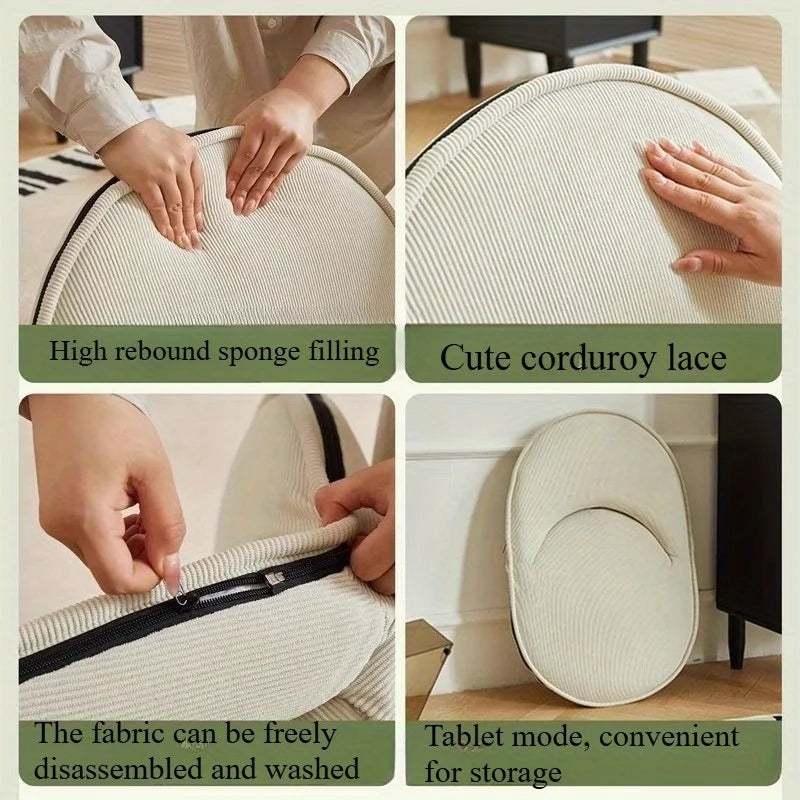 Foldable Backrest Tatami Lounger for Sitting & Sleeping, Small Space Bed for Bay Window Guest, Convertible Floor Cushion Chair by PurelyhomeDeco