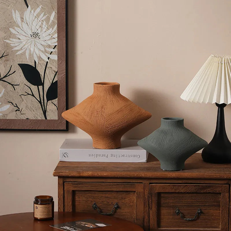 Retro Muse Ceramic Vase by PurelyhomeDeco