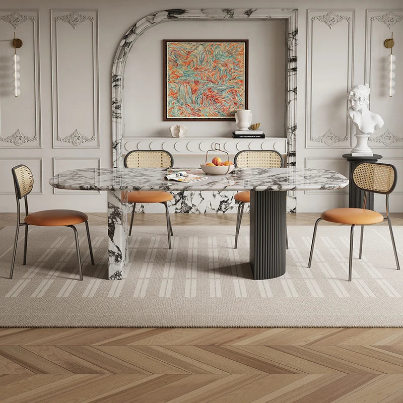 MAISONÉA™ French Cream Marble Dining Table by PurelyhomeDeco