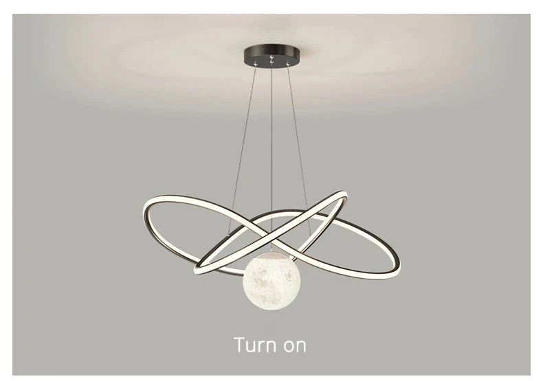 Luna Lux – Moon Shaped Designer Pendant Lamp by PurelyhomeDeco