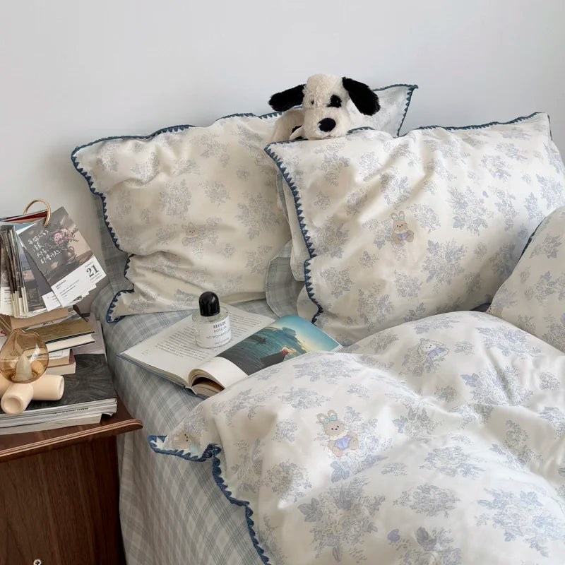 PrairieLuxe™ INS American Countryside Pure Cotton Bedding Set – Double-Layer Yarn Soft Luxury Bed Linens by PurelyhomeDeco