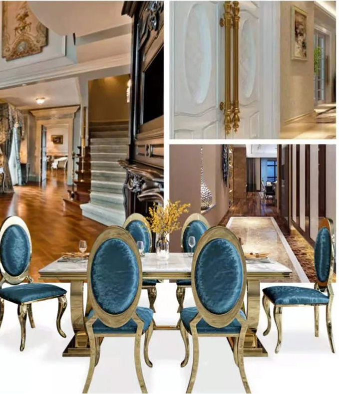 ZANORIA™ Elite Gold Structure Dining Set by PurelyhomeDeco