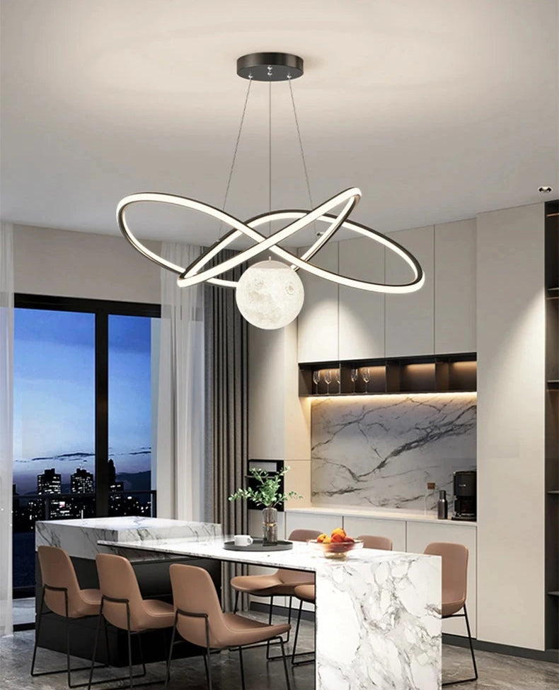 Luna Lux – Moon Shaped Designer Pendant Lamp by PurelyhomeDeco