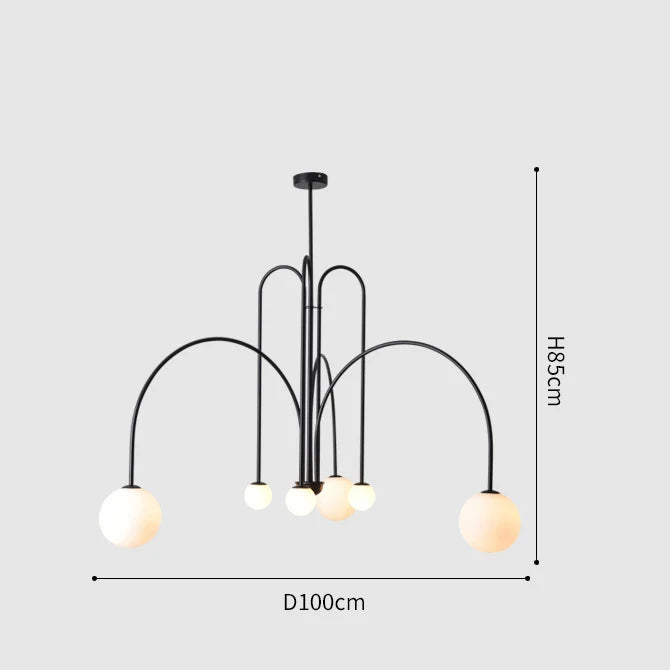 Linea Nordic Chandelier by PurelyhomeDeco