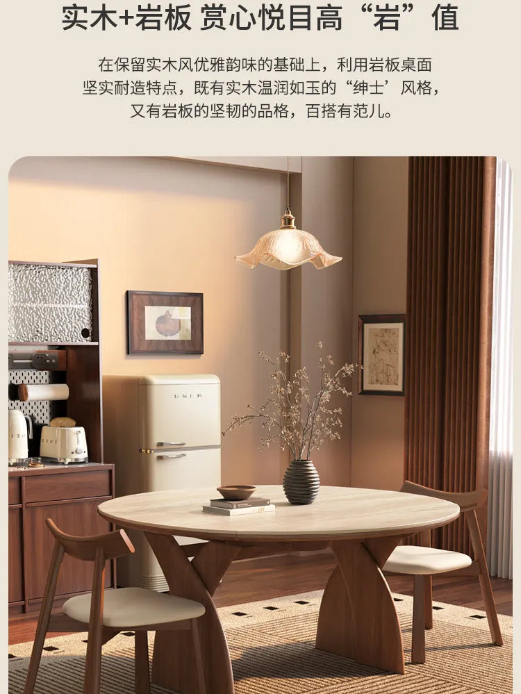 Modern Wood Design Dining Table 6 Person Luxury Extendable Round Dining Table Restaurant Nordic Mesas De Comedor Furniture Home by PurelyhomeDeco