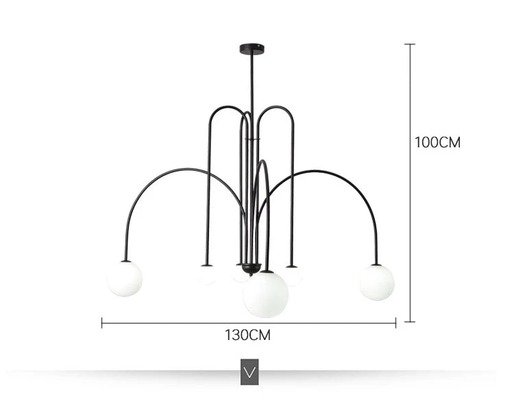 Linea Nordic Chandelier by PurelyhomeDeco