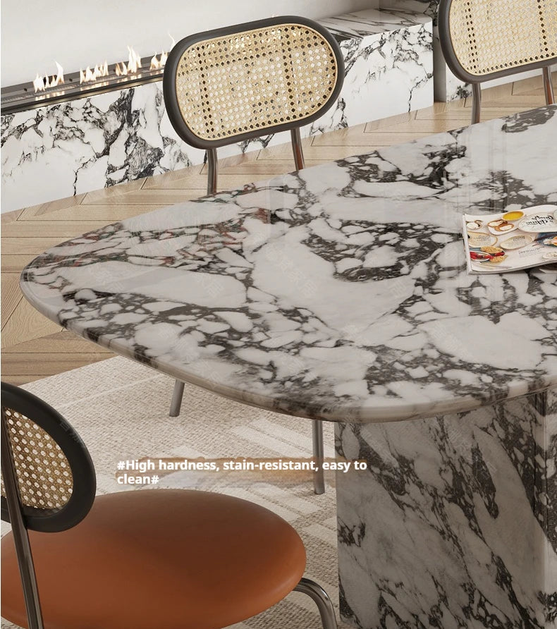 MAISONÉA™ French Cream Marble Dining Table by PurelyhomeDeco