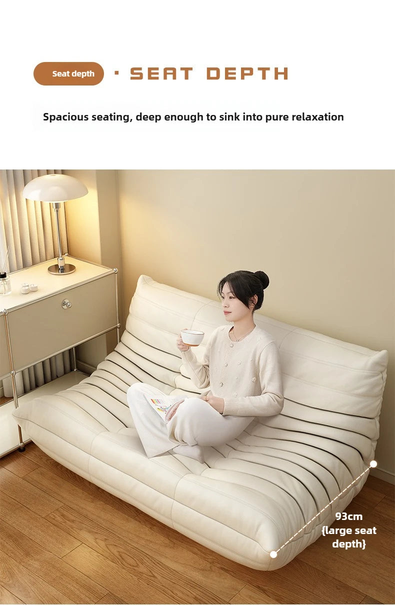 Caterpillar Lazy Sofa Living Room Leisure Balcony Tatami Lounge Chair Single Sofa Chair Bedroom Double Leisure Sofa Chair by PurelyhomeDeco