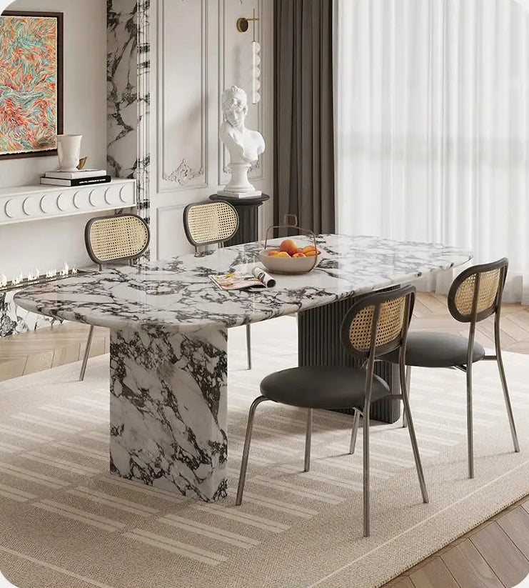 MAISONÉA™ French Cream Marble Dining Table by PurelyhomeDeco