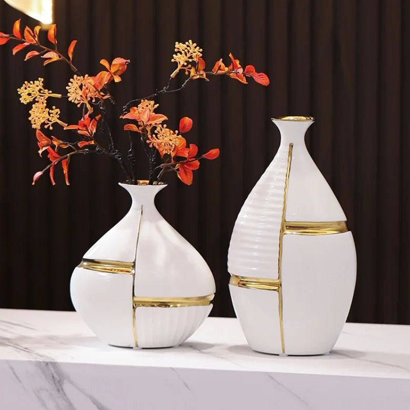 Golden Stripes Vase by PurelyhomeDeco