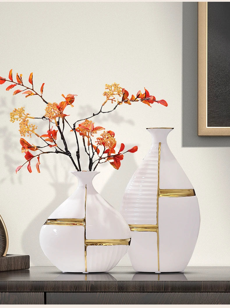 Golden Stripes Vase by PurelyhomeDeco
