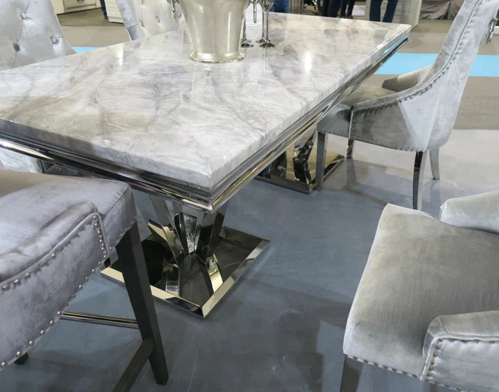 GRÉVÉRA™Grey Marble Dining Table Set by PurelyhomeDeco