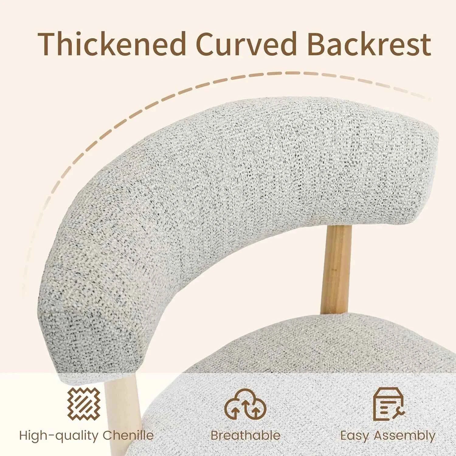 Curvena™ Upholstered Dining Chairs – Set of 4 by PurelyhomeDeco