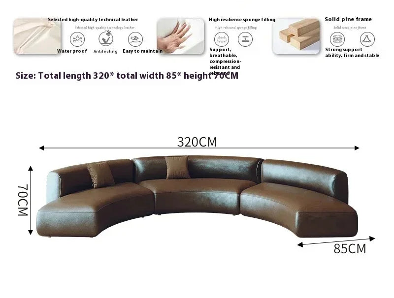 ArcForma™ Semi-Circular U-Shape Designer Sofa – Modern Sculptural Wood Lounge Daybed for Living Room & Bedroom by PurelyhomeDeco