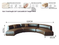 ArcForma™ Semi-Circular U-Shape Designer Sofa – Modern Sculptural Wood Lounge Daybed for Living Room & Bedroom by PurelyhomeDeco