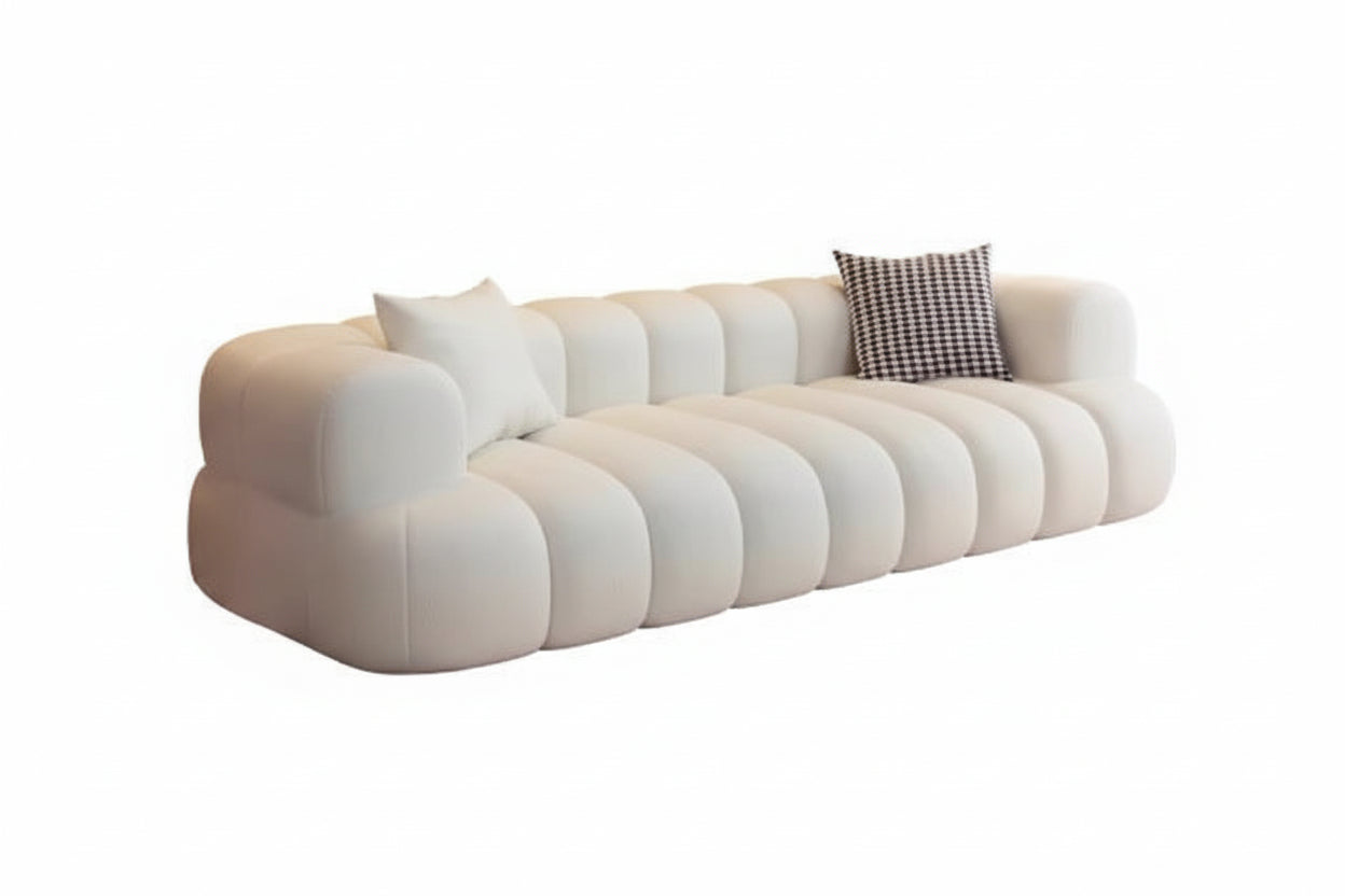 ARCELIA BLANC™ Velvet Cloud Couch | Deep Seat Designer Sofa by PurelyhomeDeco