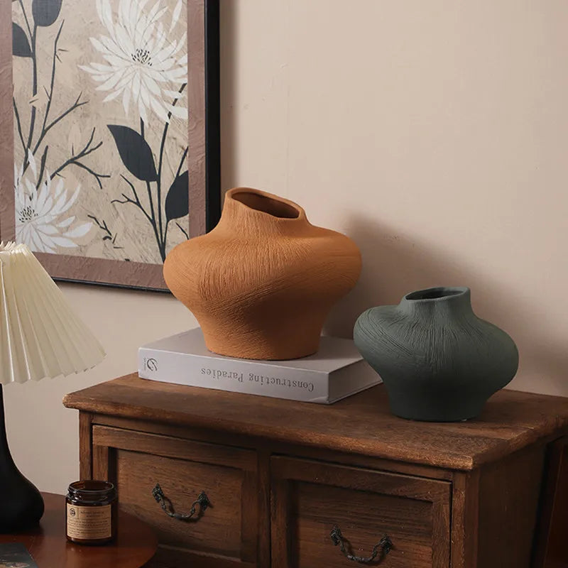 Retro Muse Ceramic Vase by PurelyhomeDeco