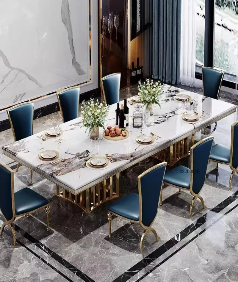 VELORIA™Italian White Marble Dining Set by PurelyhomeDeco