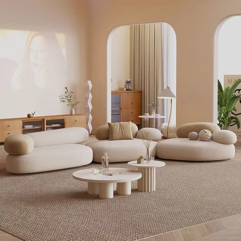 SERÉA™ Cobblestone Curve Sofa | Modern Light Luxury Living Seat by PurelyhomeDeco