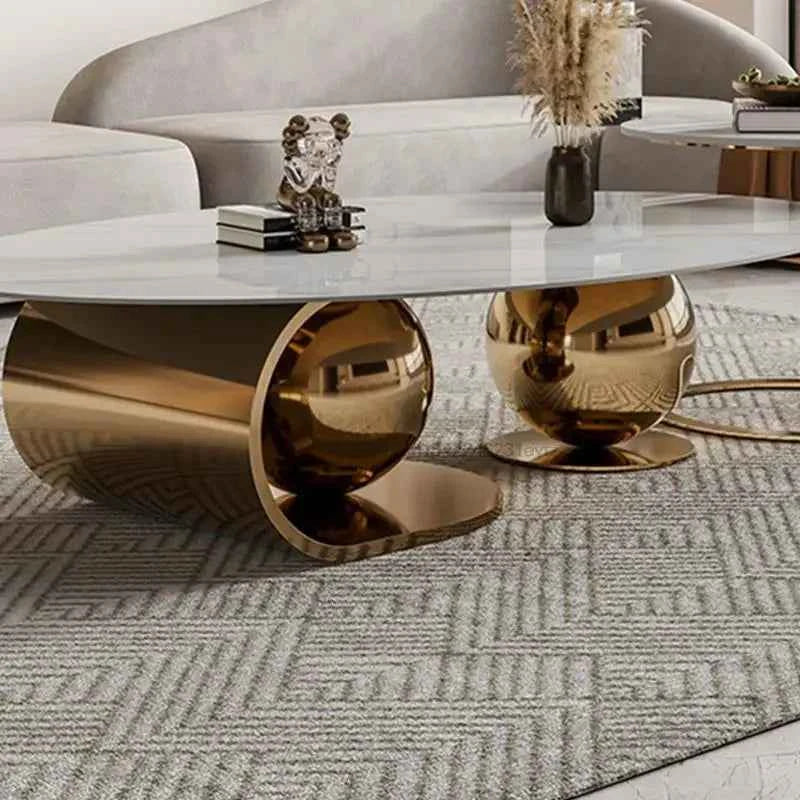 Alba Scultura™ – Designer Irregular White Marble Coffee Table by PurelyhomeDeco