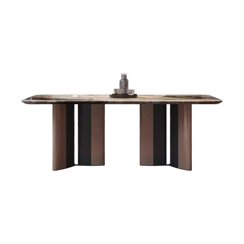 INKÉRA™ Italian Extendable Ink Stone Dining Set (140–220 cm) by PurelyhomeDeco