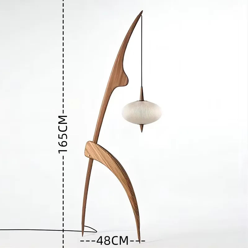 HikariWood™ — Japanese Walnut Floor Lamp | Minimalist Solid Wood Standing Light by PurelyhomeDeco
