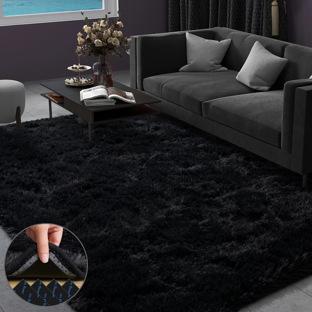 Moonshadow Fluffy Rug by PurelyhomeDeco