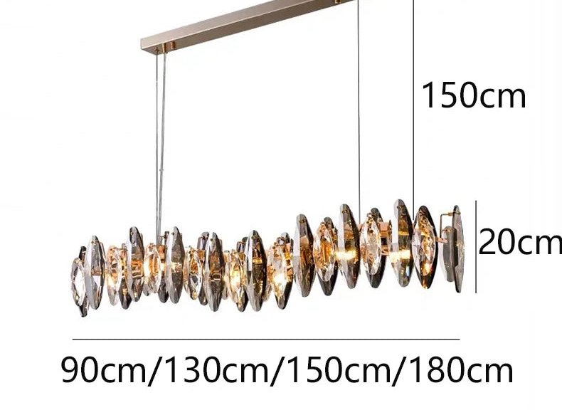 CrystalÉlan™ Modern Luxury Crystal Pendant Chandelier – Elegant Hanging Light for Living Room, Dining & Bedroom by PurelyhomeDeco