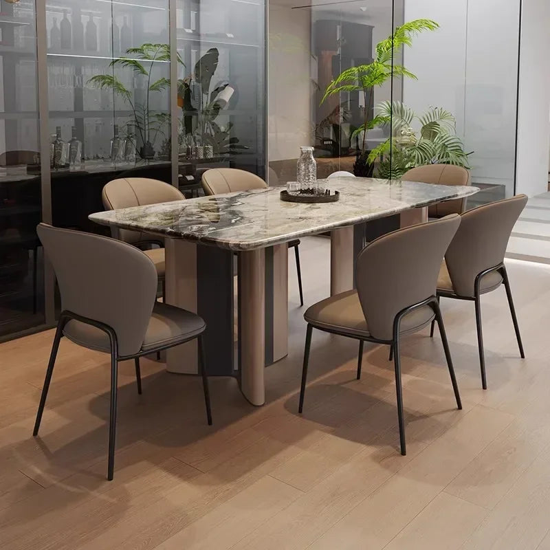 INKÉRA™ Italian Extendable Ink Stone Dining Set (140–220 cm) by PurelyhomeDeco