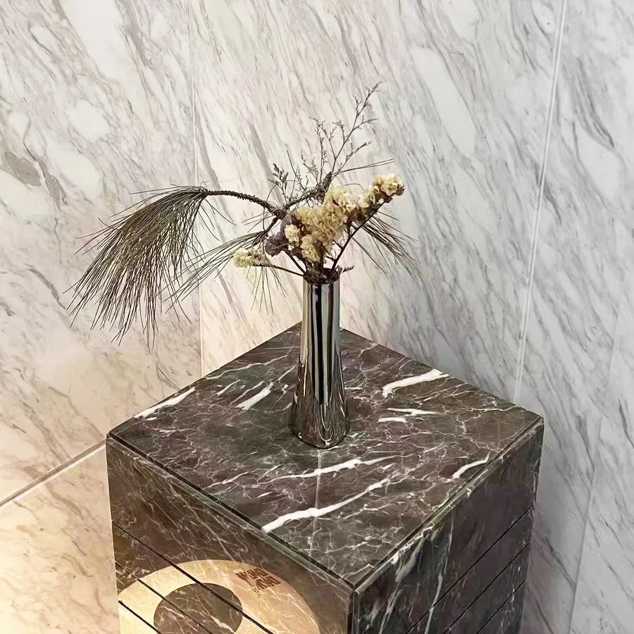 Silver Poise Vase by PurelyhomeDeco