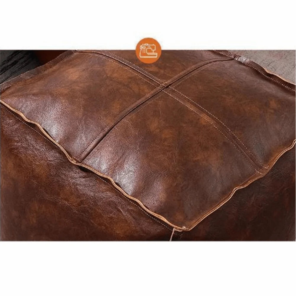 Modern Non-Slip Storage Stool Large Capacity Waterproof Unstuffed Cushion Cover No Fillings Square Leather Pouf Bedroom by PurelyhomeDeco
