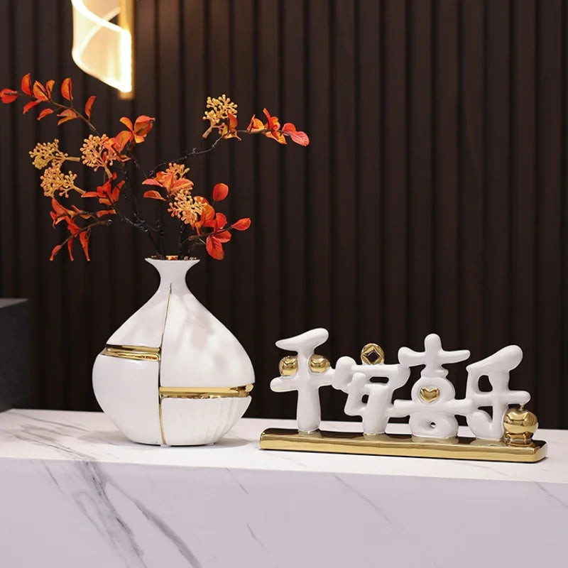 Golden Stripes Vase by PurelyhomeDeco