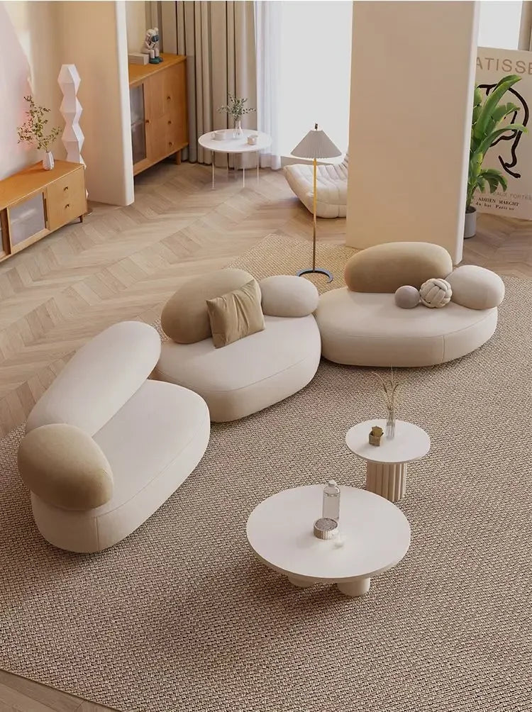 SERÉA™ Cobblestone Curve Sofa | Modern Light Luxury Living Seat by PurelyhomeDeco