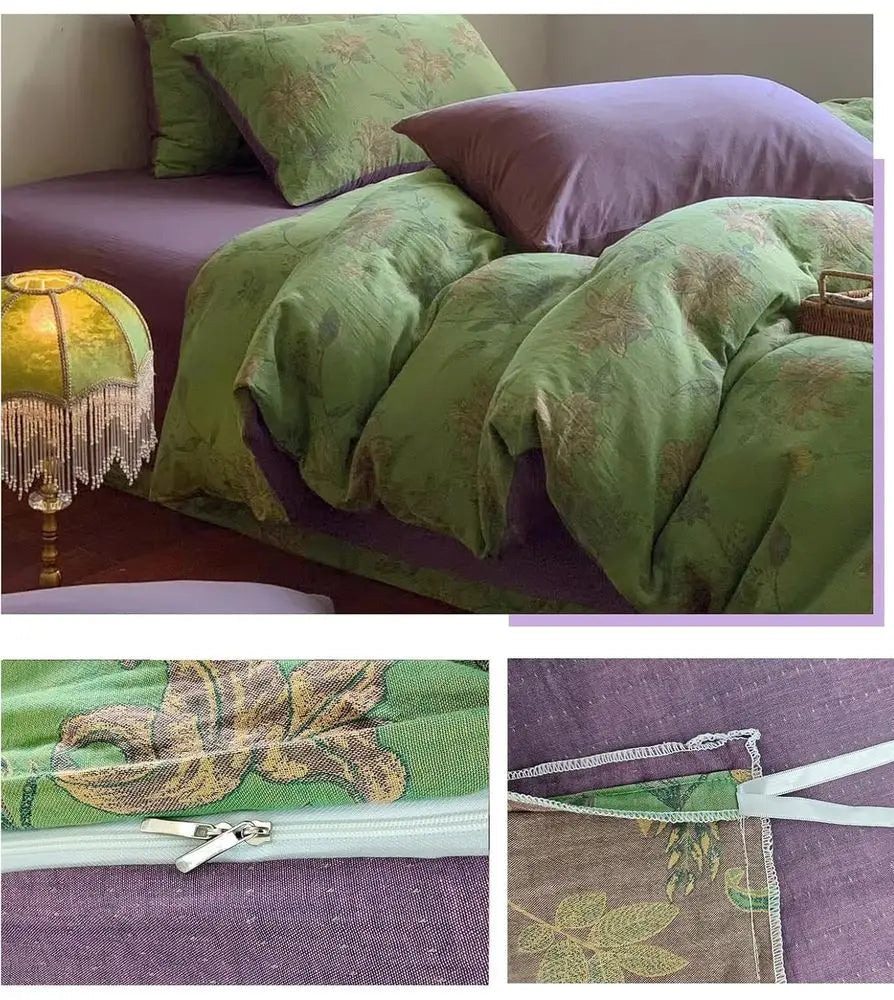 OliveField™ Yarn-Dyed Duvet Collection by PurelyhomeDeco