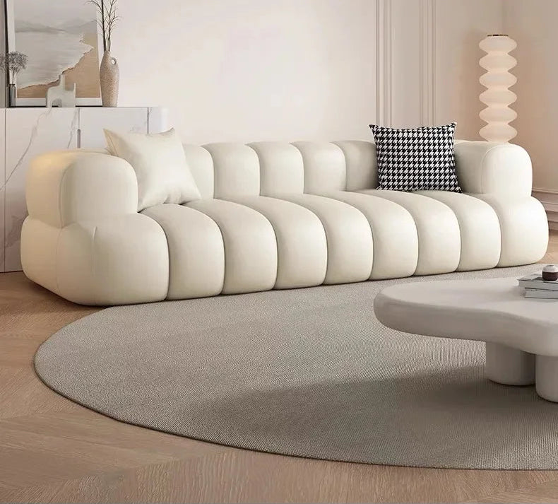 ARCELIA BLANC™ Velvet Cloud Couch | Deep Seat Designer Sofa by PurelyhomeDeco