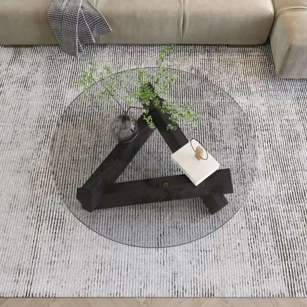 WOODGLASS ICON™ Modern Wood & Glass Coffee Table for Luxury Living Room Decor by PurelyhomeDeco