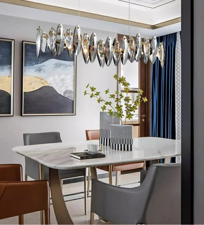 CrystalÉlan™ Modern Luxury Crystal Pendant Chandelier – Elegant Hanging Light for Living Room, Dining & Bedroom by PurelyhomeDeco