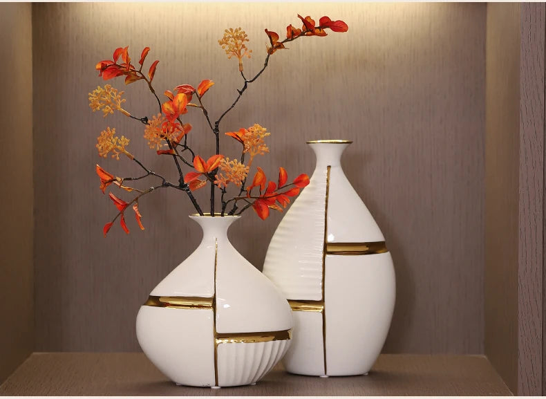 Golden Stripes Vase by PurelyhomeDeco